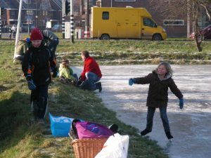 Gesprek over ijsbaan