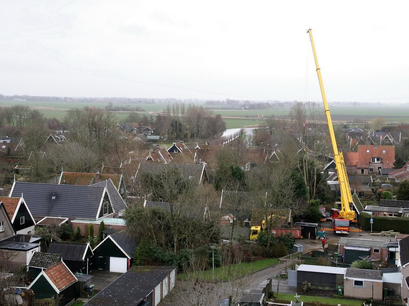 Hoogwerker nodig voor boom