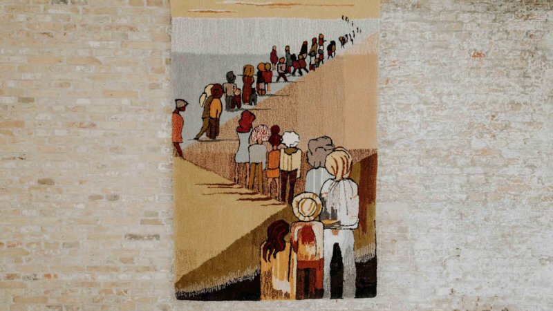 Wandkledenexpositie Tuftwurk in Cultuurschuur
