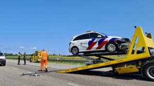 Aanrijding twee politieauto’s N250 Den Helder