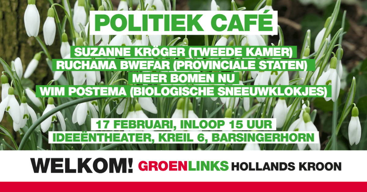 GroenLinks Hollands Kroon organiseert politiek café