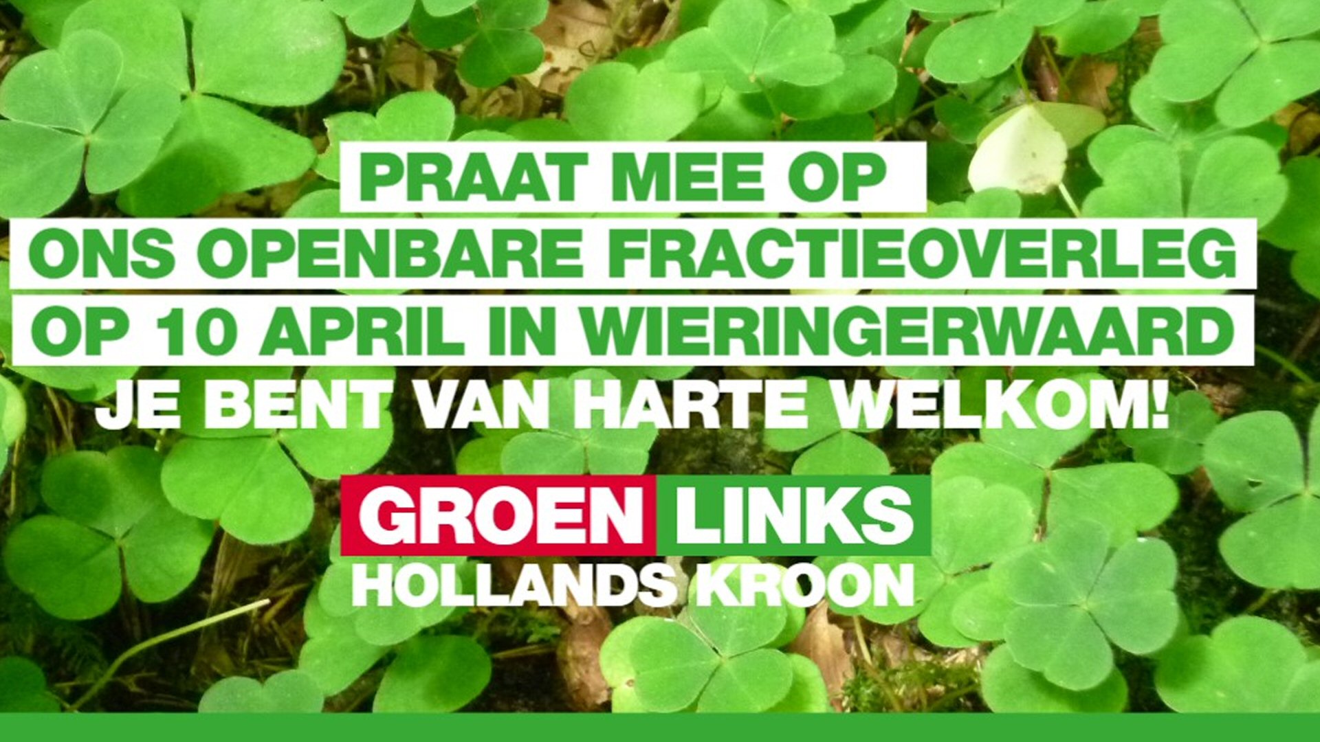 Openbaar fractieoverleg GroenLinks