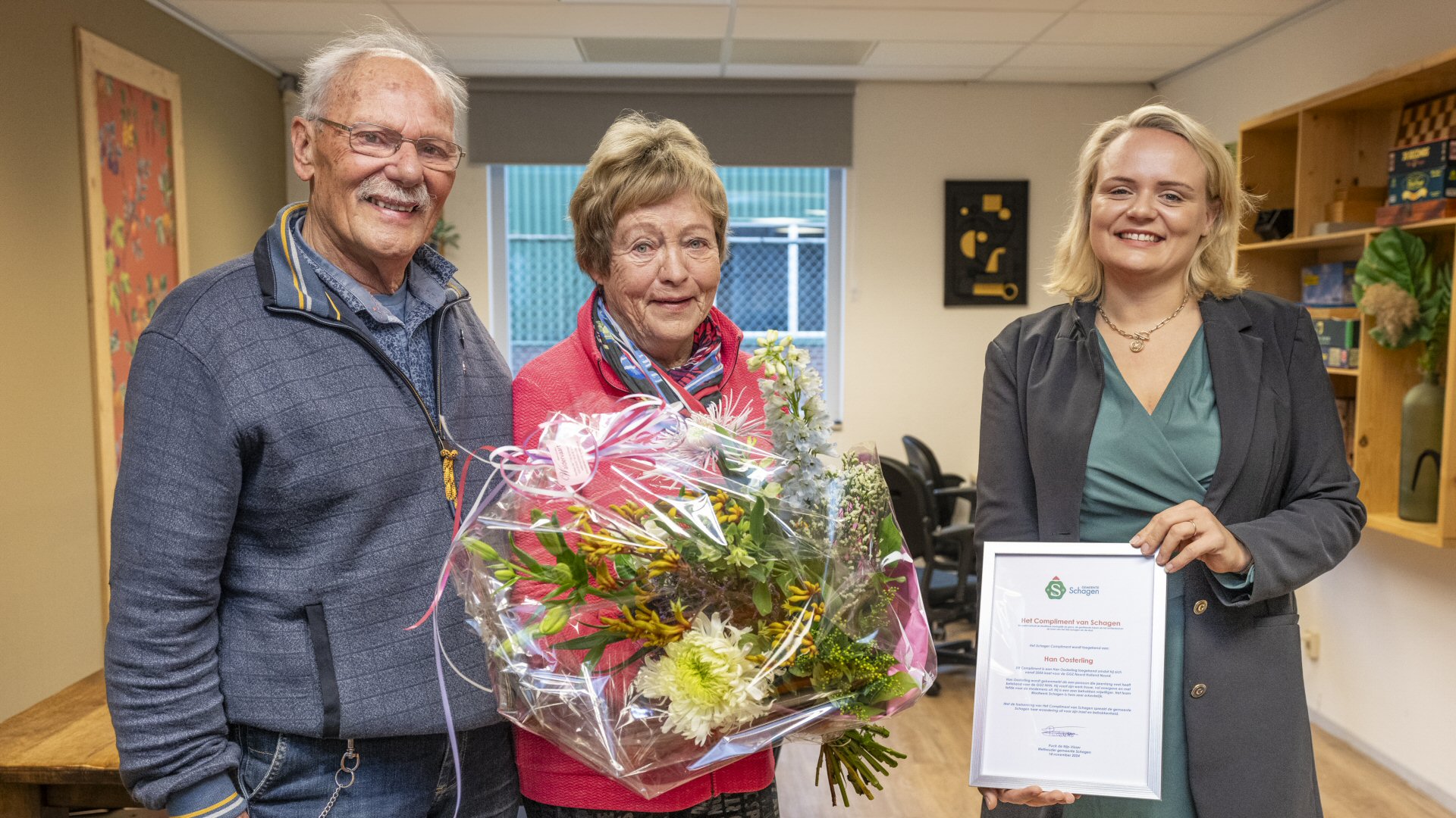Schager Compliment voor Han Oosterling