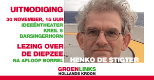 Diepzeemijnbouw centraal tijdens lezing van GroenLinks Hollands Kroon