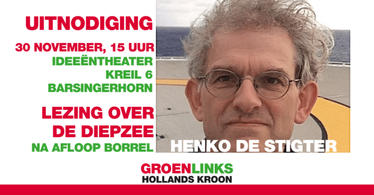 Diepzeemijnbouw centraal tijdens lezing van GroenLinks Hollands Kroon
