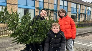 Lucas heeft een tuin vol kerstbomen verzameld