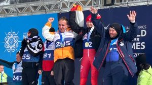 Lasse op podium bij Special Olympics