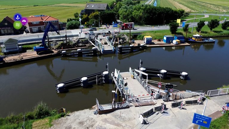 Einde omrijden nabij: vlotbrug bijna terug