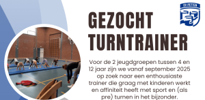 Turnvereniging Petten zoekt enthousiaste turntrainer