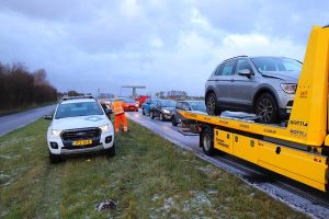 Ongeval en gladheid veroorzaken drukte op N9