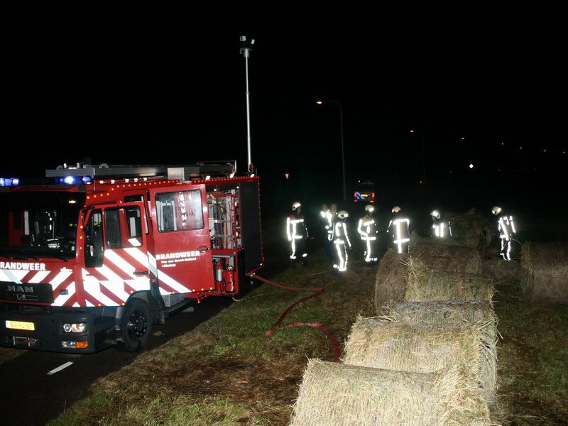 Brand in strobalen