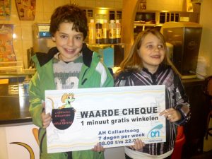 Aaron mag gratis winkelen