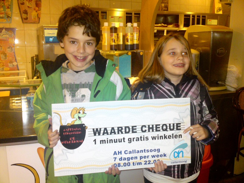 Aaron mag gratis winkelen