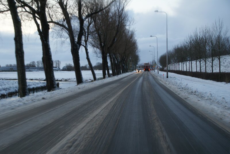 N248 en N241 vol sneeuw