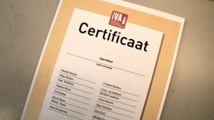 Certificaat voor Spartahal