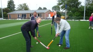 Nieuw gras hockeyveld