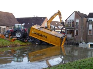 Aanhanger in het water