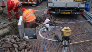 Laatste hand aan toilet Markt