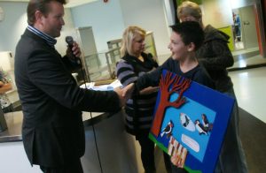 Olaf wint kunstproject