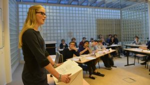 Scholieren Regius in debat