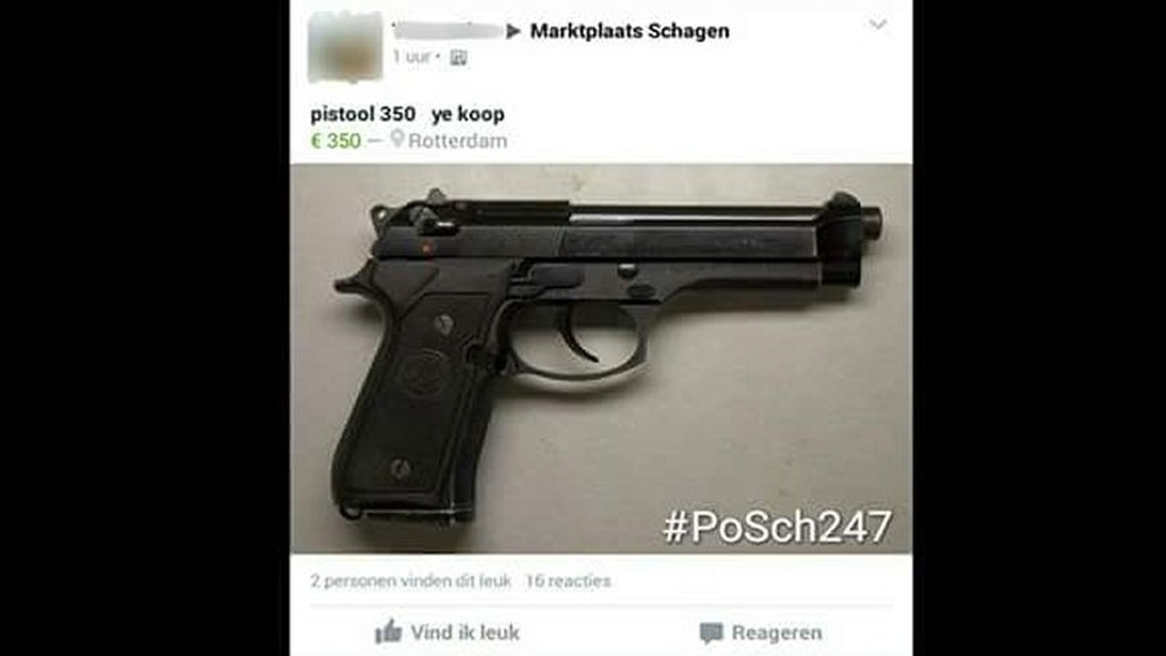 Wapen op Marktplaats aangeboden