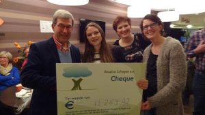 Prachtig bedrag voor Hospice Schagen