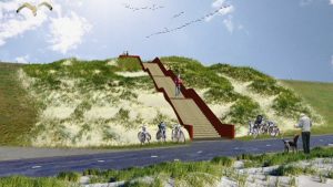 Aanleg strandtrappen in Petten