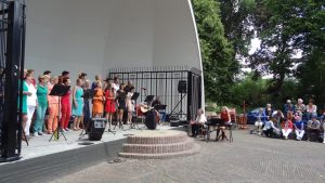 Veel publiek in Muziektuin