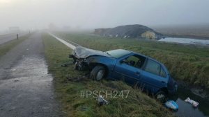 Auto in de sloot in ‘t Zand