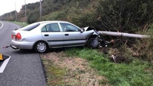 Eenzijdig ongeval N9 ’t Zand
