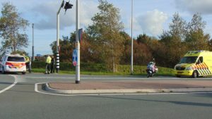 Motorrijder onderuit op de N248