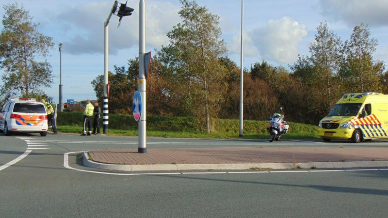 Motorrijder onderuit op de N248