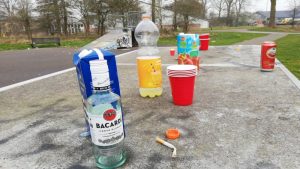 Bende bij skatepark Muggenburg