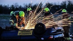 Grote brandweeroefening in Schagen