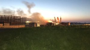 Containerbrand in haven