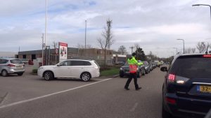 Topdrukte bij Afvalscheidingsstation