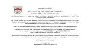 Hartverwarmende actie in Oudesluis