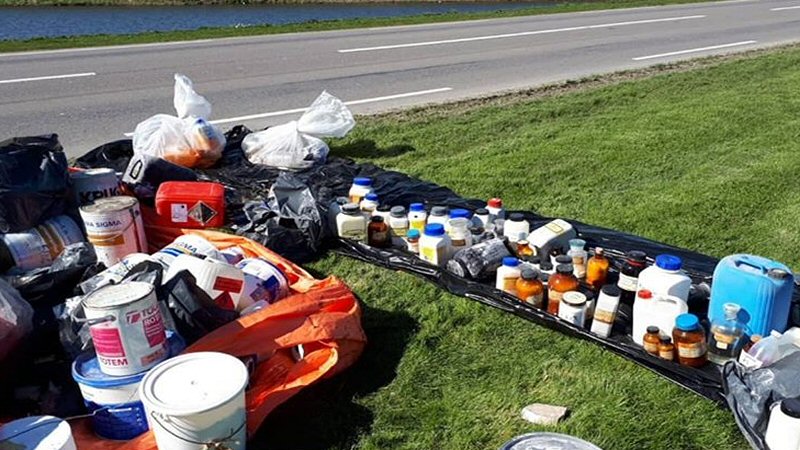 Chemisch en explosief afval gedumpt