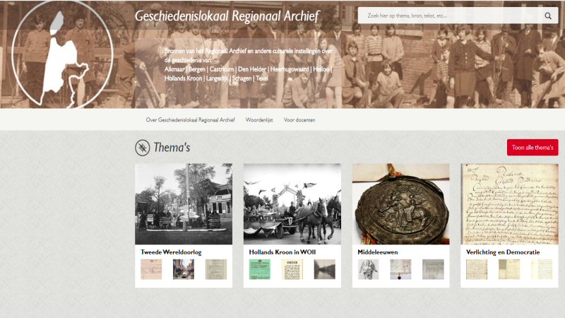 Oorlogsbronnen uit Hollands Kroon online voor het onderwijs