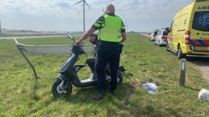 Bromfietser gewond in Burgervlotbrug