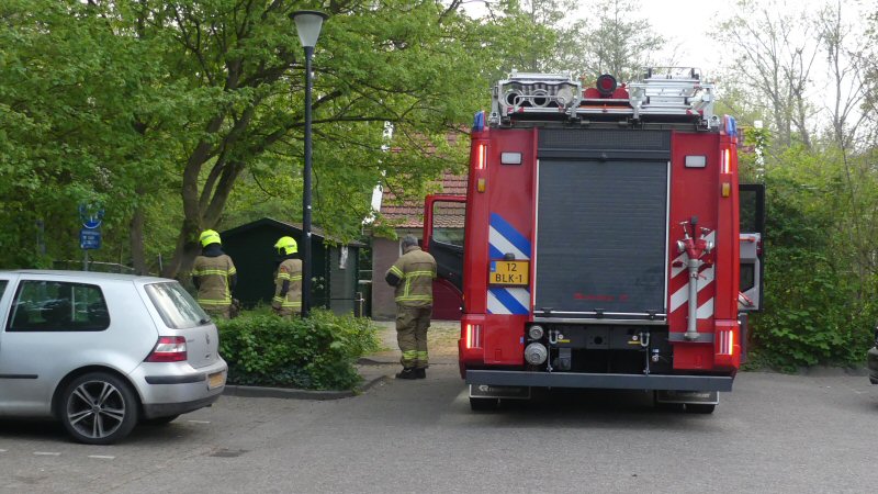 Brandweer rukt uit voor kampvuur