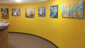 Expositie schilderijen en schilderlessen