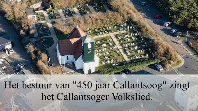 Inwoners zingen Callantsoger Volkslied