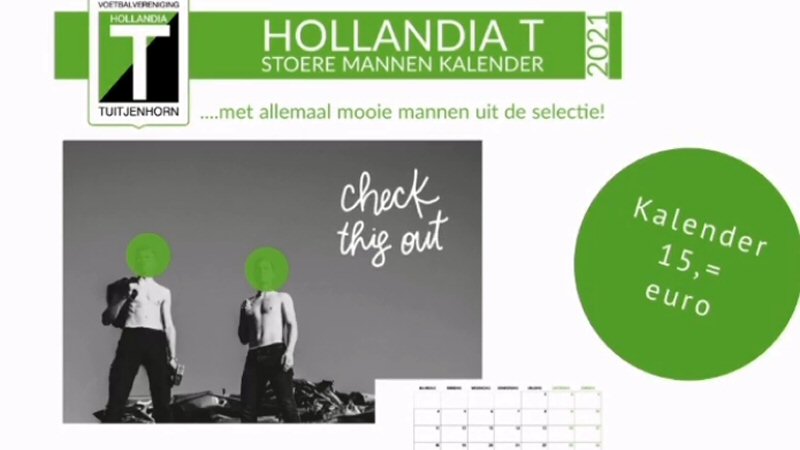 Selectie Hollandia T halfnaakt in kalender