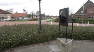 Camera diafragma op huis in Sint Maartensbrug