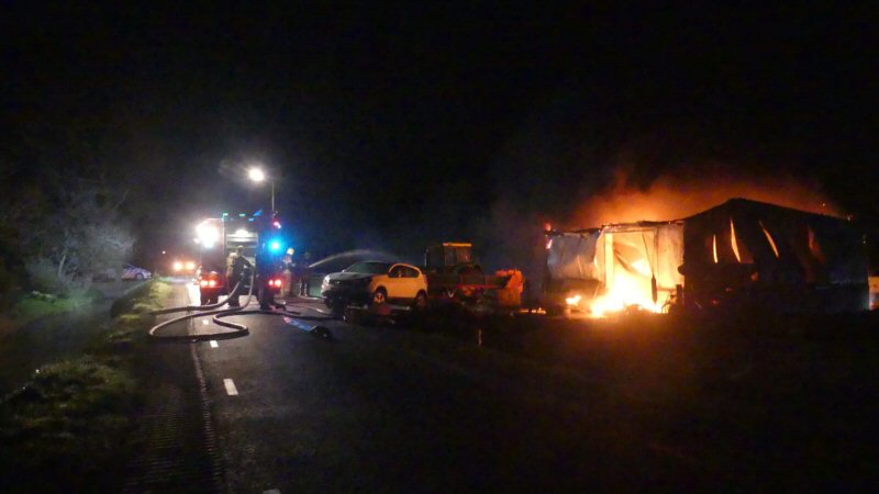 Brand in schuur bij Haringhuizen