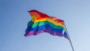 Regenboogbank op het Slotplein
