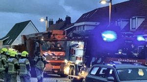 Schoorsteenbrand in Petten