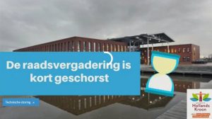 Raadsvergadering Hollands Kroon vol storingen