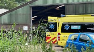 Gewonde in loods Hippolytushoef